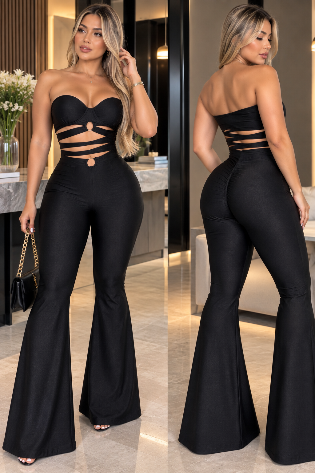Set Bustier Fuego Bota Campana