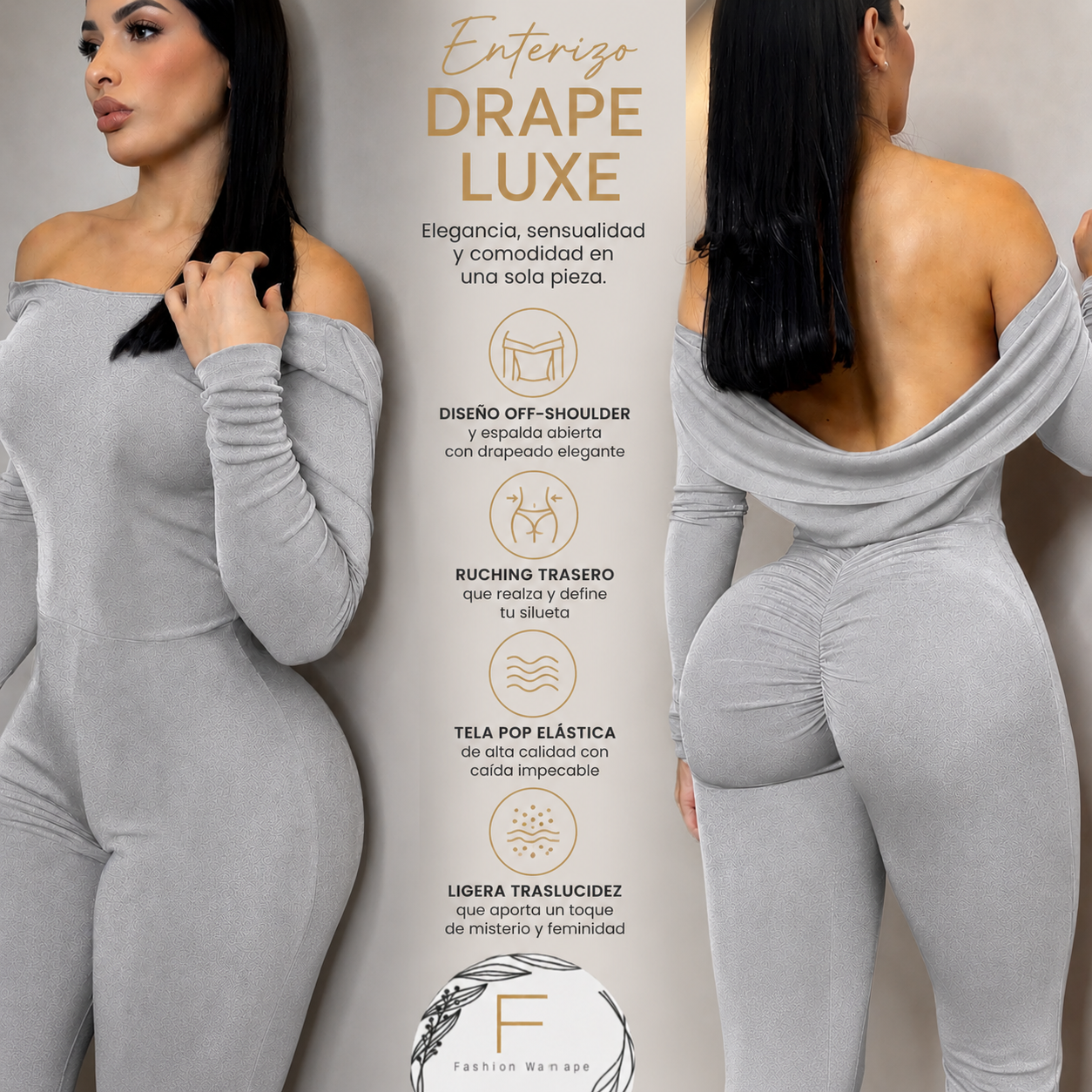 Enterizo Drape Luxe