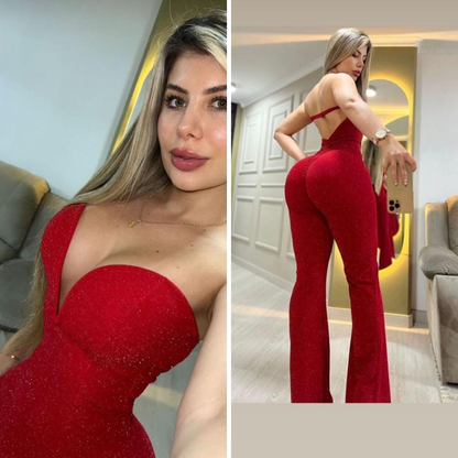 Enterizo Glamour Espalda Abierta