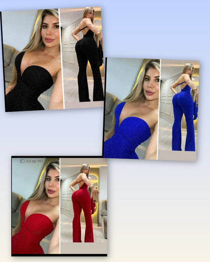 Enterizo Glamour Espalda Abierta