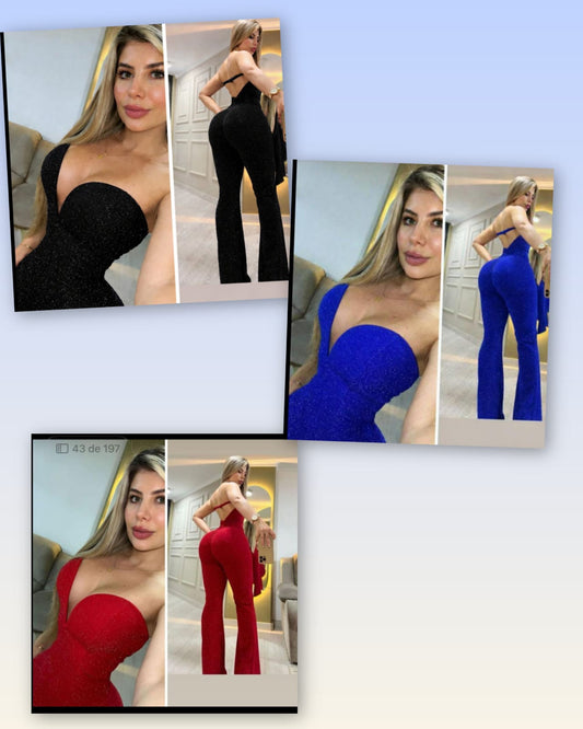 Enterizo Glamour Espalda Abierta