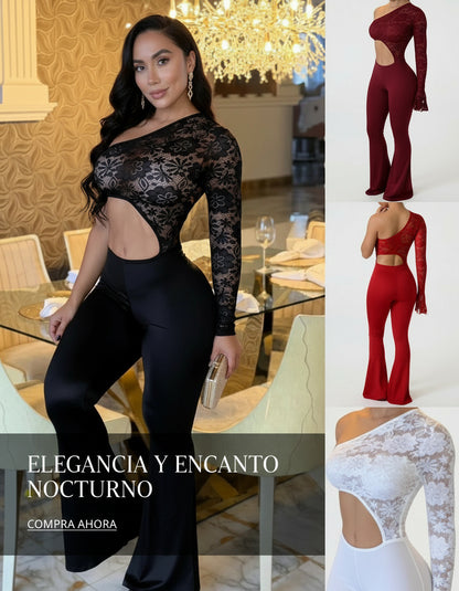 Enterizo Combinado en Blonda y Power Elástica